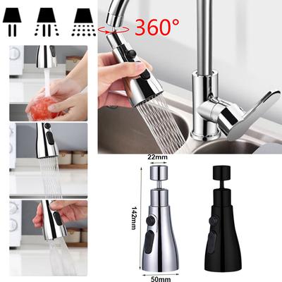 Accesorio Aspersor para GrifoAireador de Grifo Giratorio 360° Aspersor de Fregadero Grifo de Fregadero de Cocina Ajustable Boquilla de Extensión Ahorradora de Agua