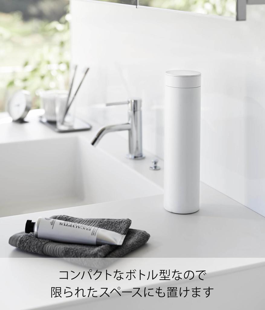 Yamazaki Jitsugyo Bottle Type Tissue Case with Lid White W6.8 X D6.8 X H25cm Tower Car Supplies Tissue Bottle Vertical 1828
