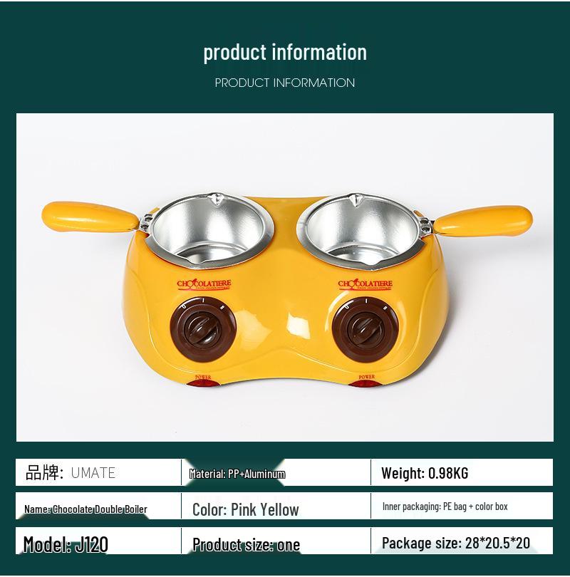 Elektrischer Doppel-Schmelztiegel für Schokolade und DIY-Seifenherstellung mit komplettem Werkzeugset