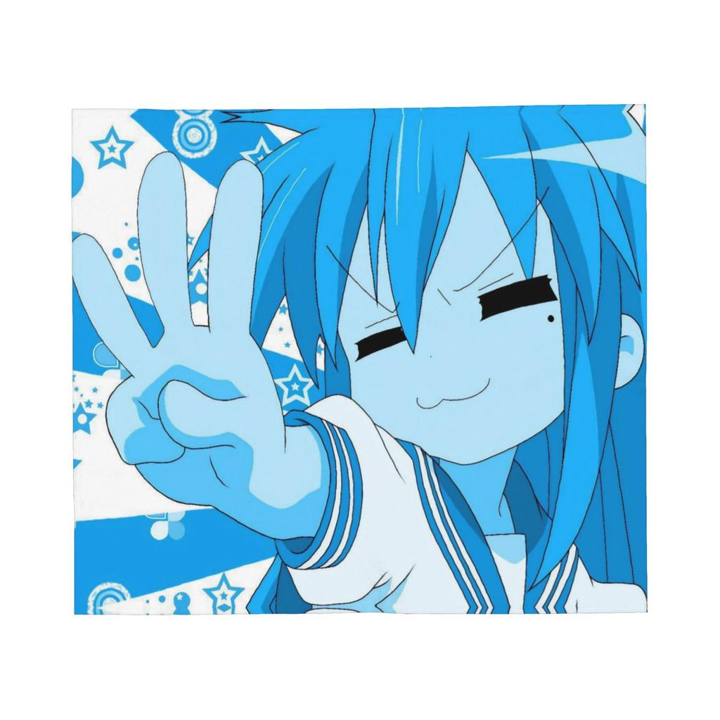 Anime Lucky Star Blanket Fuzzy Funny Warm Throw Blankets for Home Decoration