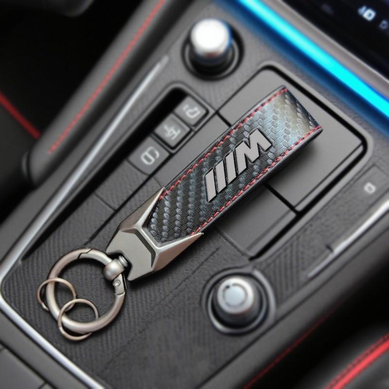 Carbon Fibre Keyring Car Keychain Anti-Loss Holder For BMW M Emblem E46 E36 E34 F10 E90 F30 E60 F30 E53 E30 E92 E87 accessories pdck62