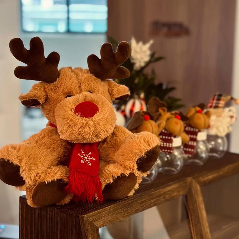 Weihnachtsdekorationen Niedlicher Bär Hängender Anhänger Weihnachtsbaumschmuck Kawaii Tier Rentier Plüschkissen Geburtstag Feiertagsgeschenke