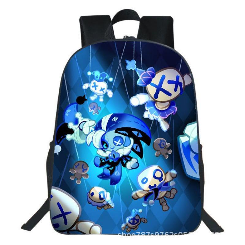 Shadow Milk Cookie Run Kingdom Backpack for Boy Girls Cool Student Business Daypack Cute Cartoon College Canvas Bags with Pocket