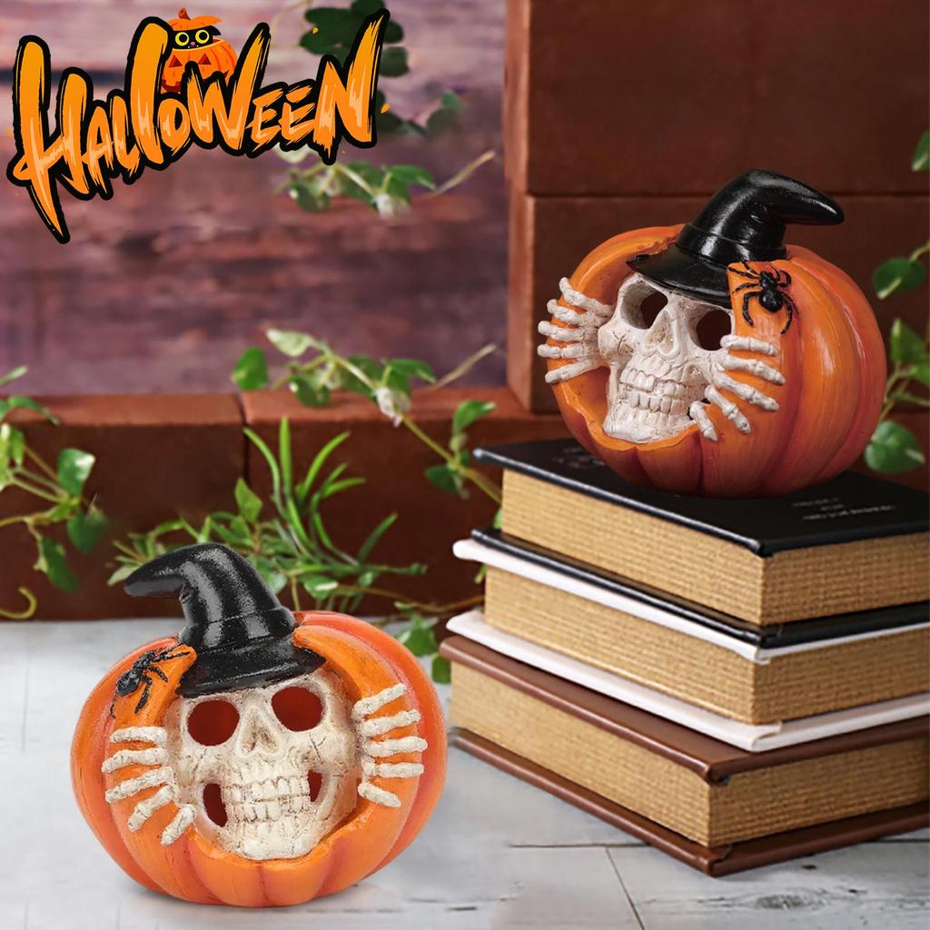 Halloween Pumpkin Horror Festival Luminous Resin Craft Ornament Creative Decoration