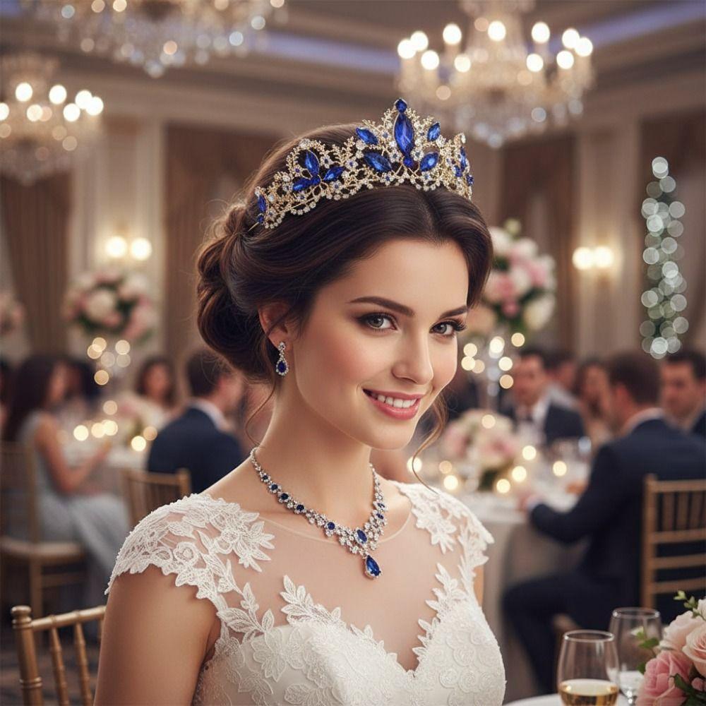 Sparkling Bridal Princess Crown Elegant Wedding Head Wear Baroque Queen Tiaras  Photography Props
