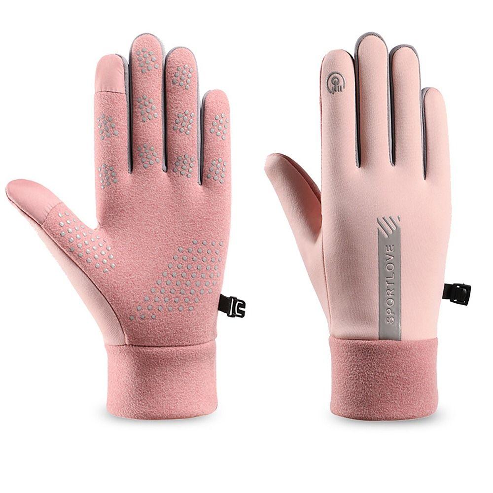 Cold Resistance Winter Gloves Thermal Fleece Ski Gloves Convenient Driving Mittens  for Woman Man