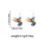 Beautiful Bird Starts the Spring, Colorful Fashion Retro Mid-century Style Ins Network Sense Earrings