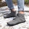 Plush Outdoor Hiking Sneakers Winter Warm Climbing Shoes Unisex High-top Snow Boots Ankle Booties Anti-slip Cotton Shoes