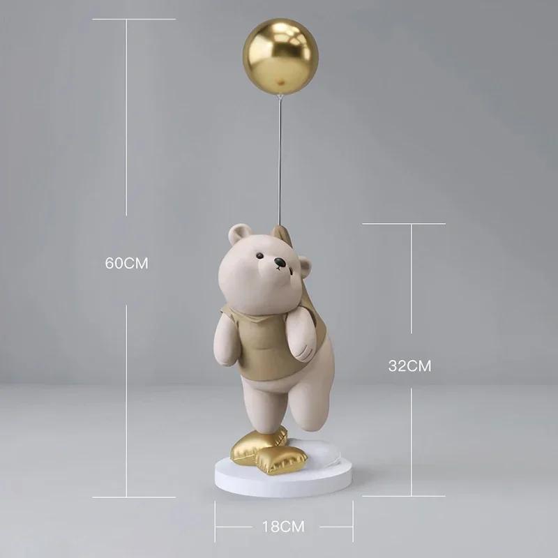 Home Decor Creative Dog Bear Sculptures Balloon Puppy Statues Home Decorative Ornament Figurine For TV Cabinet Living Room Decor