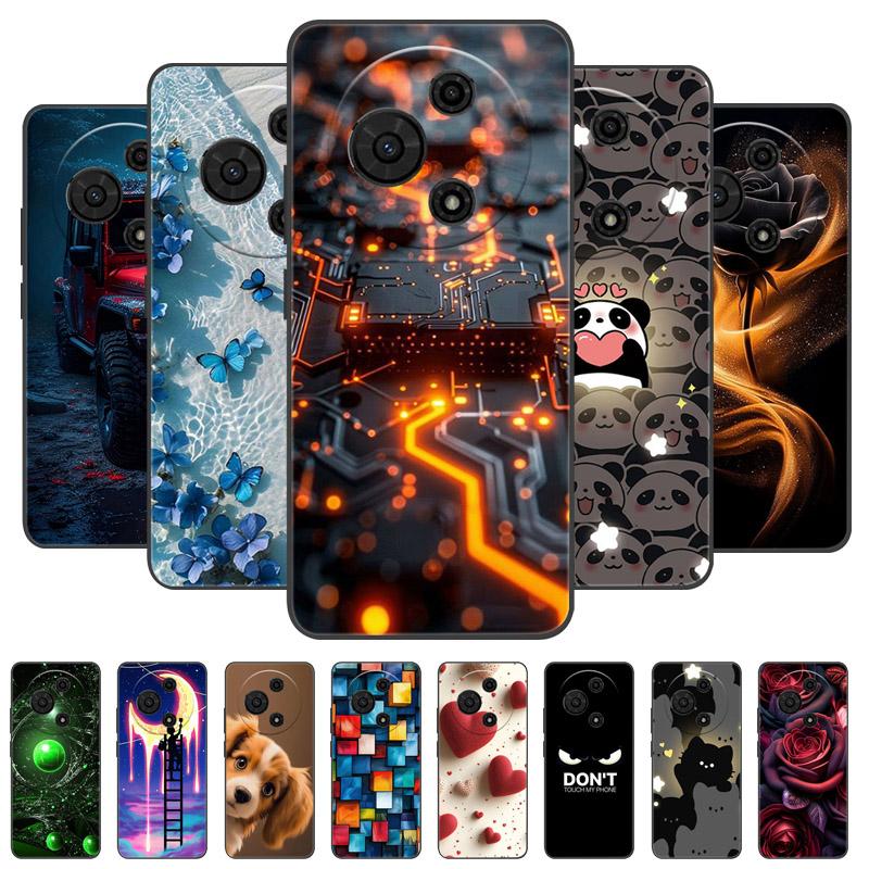 For TCL 605 T517D Case Cute Cartoon Painted Soft Silicone Cover for TCL 60 SE TCL605 60SE Luxury Shockproof Bumper Fundas Cases