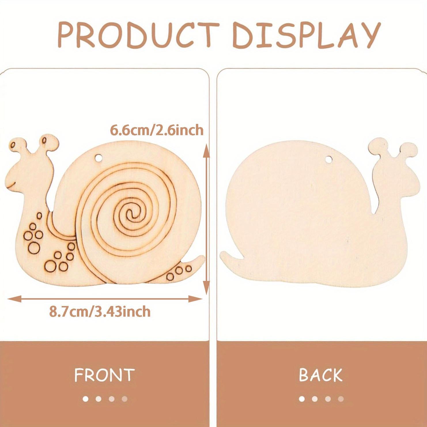 

20 шт. Розпис стружкою Зроби сам Равлики Матеріали для рукоділля Незавершені вирізки Дерев яні зрізи Дитячі незавершені дерев яні вирізки Іграшка Швейні інструменти