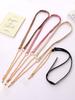 Multi Color Fashionable New Adjustable Leather Versatile Metal Chain Can Carry Mobile Phone Hanging Chain With Card