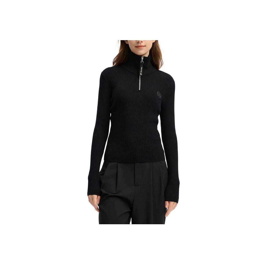 New FILA X ETUDES Sweater Women's Jet Black F11W516401F-BK