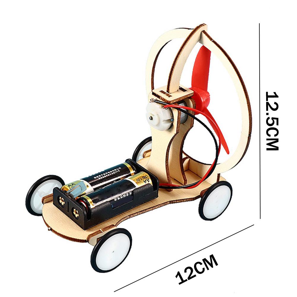Mini Wood Tank Model DIY Educational Physics Experiment Toys Gift for Children Student Science Education Car Vehicle Toy