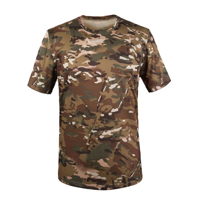 ESDY Quick-Dry Camouflage Crew Neck T-Shirt A413