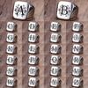 Herrenring, Sigent-Ringe, Alphabet-Ring aus Edelstahl für Herren, Vatertagsgeschenk