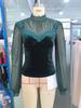 Elegant Spliced Mesh Bell Sleeve Lace-up Waist Top - Spring/Autumn 2026 Collection