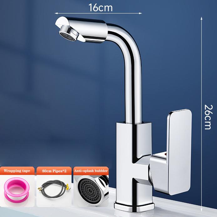 

Смеситель для раковины в ванной комнате, серебристый, для раковины, медный, с одной ручкой и смесителем для холодной воды, трубы 80 см Brass