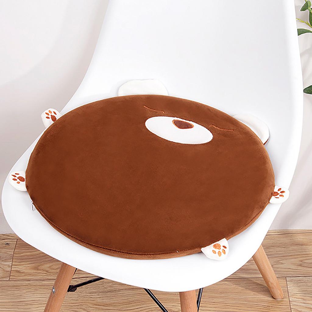 Memory Cotton Cushion Round Cute Dinosaur Shaped Soft Removable Cover Cushion Green 40 x 40 x 4.5cm