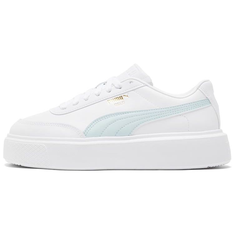 

Puma Oslo Maja Легкие Прочные Нескользящие Низкие Кеды для Скейтборда Женские Кроссовки Бело-Синие 374864-03 35.5