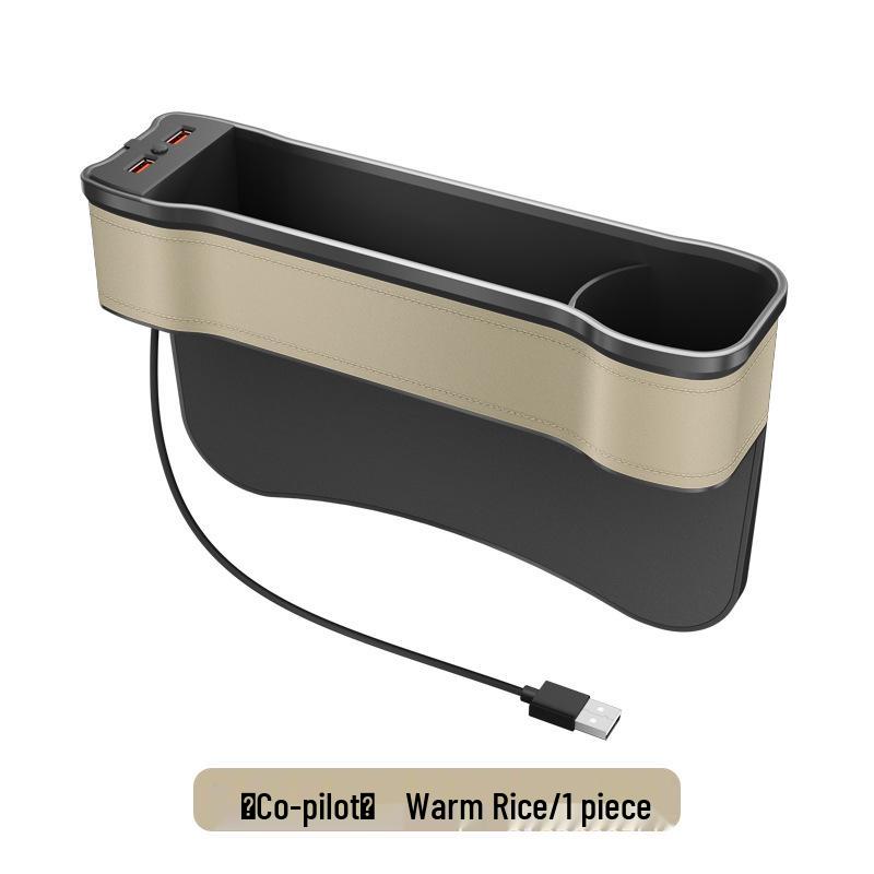 Iridescent Multifunctional Car Seat Gap Organizer with Ambient Light