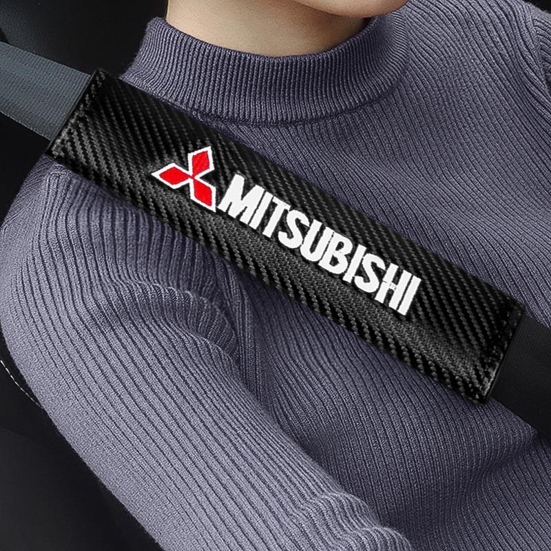 1/2PC Car Seat Belt Cover Shoulder Strap Covers Protector Pad For Mitsubishi Asx Lancer 9 Outlander Pajero L200 Auto Accessories