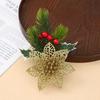 Christmas Flowers, Christmas Celebration Decorations, Scallion Powder with Hollow Flowers, Christmas Tree Decorations, Pendants, Ornaments, Handicraft