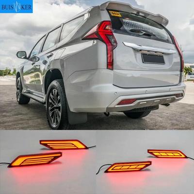 1 çift Mitsubishi Pajero Montero Spor Araba LED Tampon Işık Fren ışık reflektörü LED Arka Sis Lambası