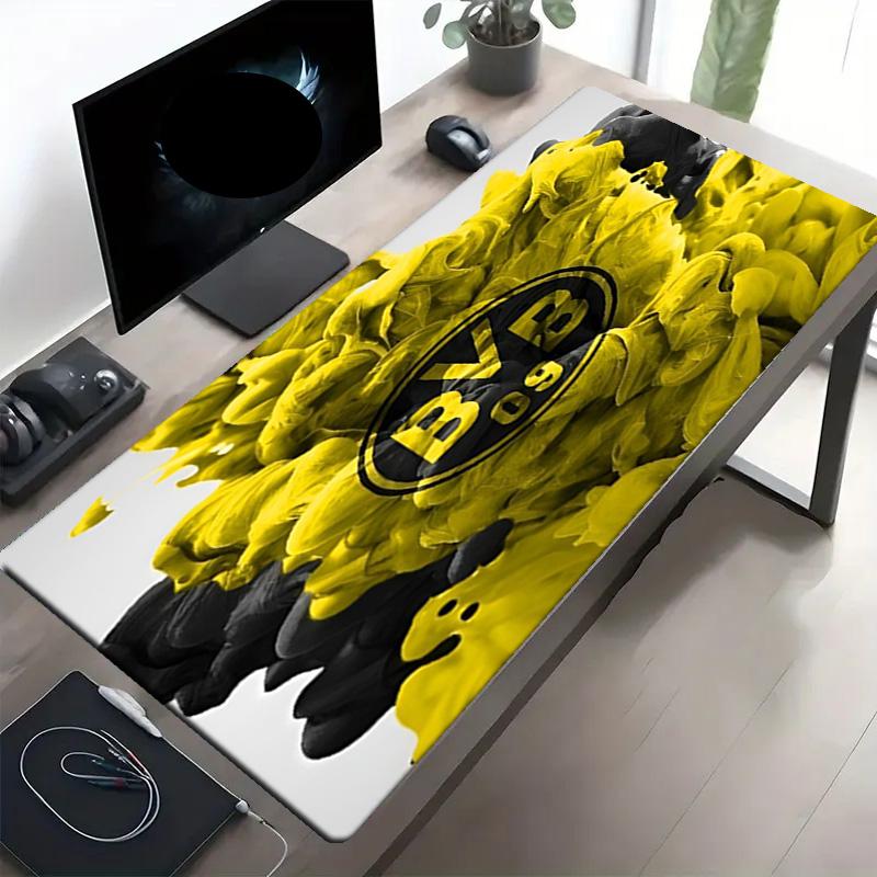 Borussia Dortmund Print Mouse Pad, Anti‑Slip Desktop Keyboard Mat, for PC Laptop Gaming Working Daily Use, Cool Festival Surprise Gift