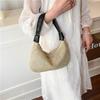 Trend Woven Bag Women's 2025 New Casual Straw Shoulder Bag Mori Beach Ins Tote Bag Underarm Bag