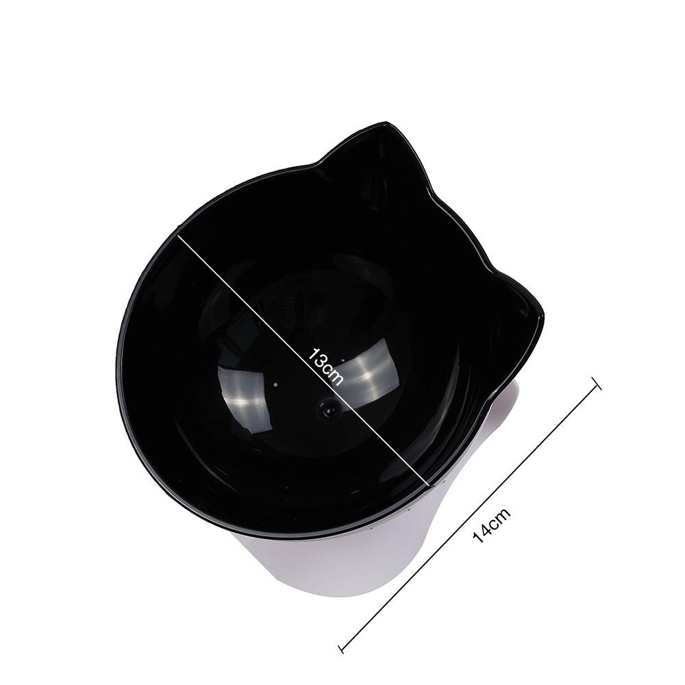 Non-Slip Double Cat Bowl with Elevated Design and Cat Ear Shaped for Pet Food