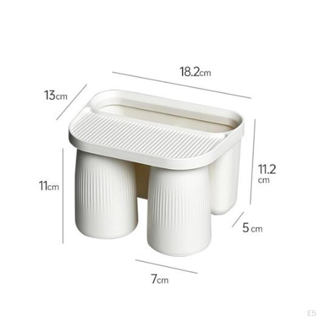 Toothbrush Cup Holder Organizer with Magnetic Punch Free