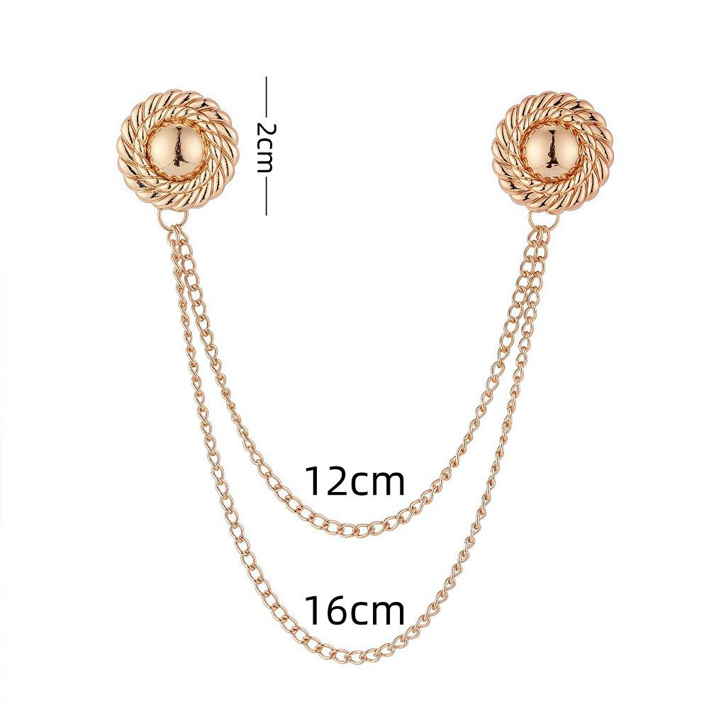 High Quality Rhinestone Flower Brooch Korean Tassel Chain Suit Collar Pins Corsage Fashion Wedding Party Jewelry Accessory