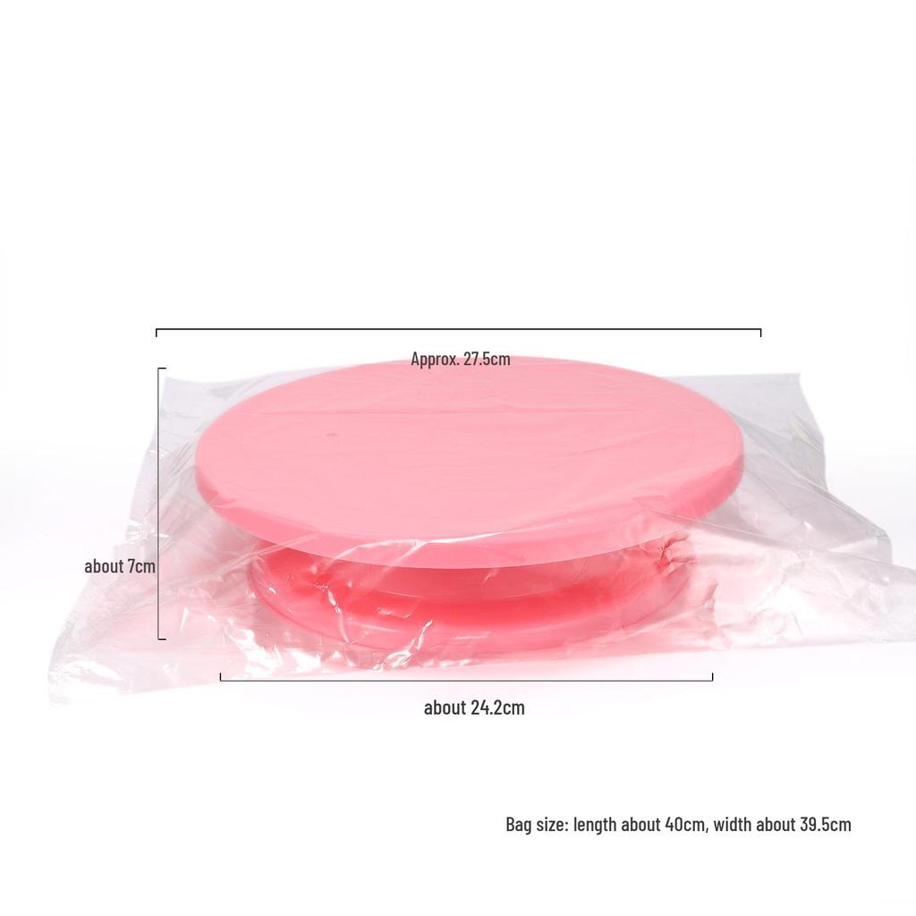 Rotating Cake Decorating Stand - Lightweight & Stable Plastic Turntable