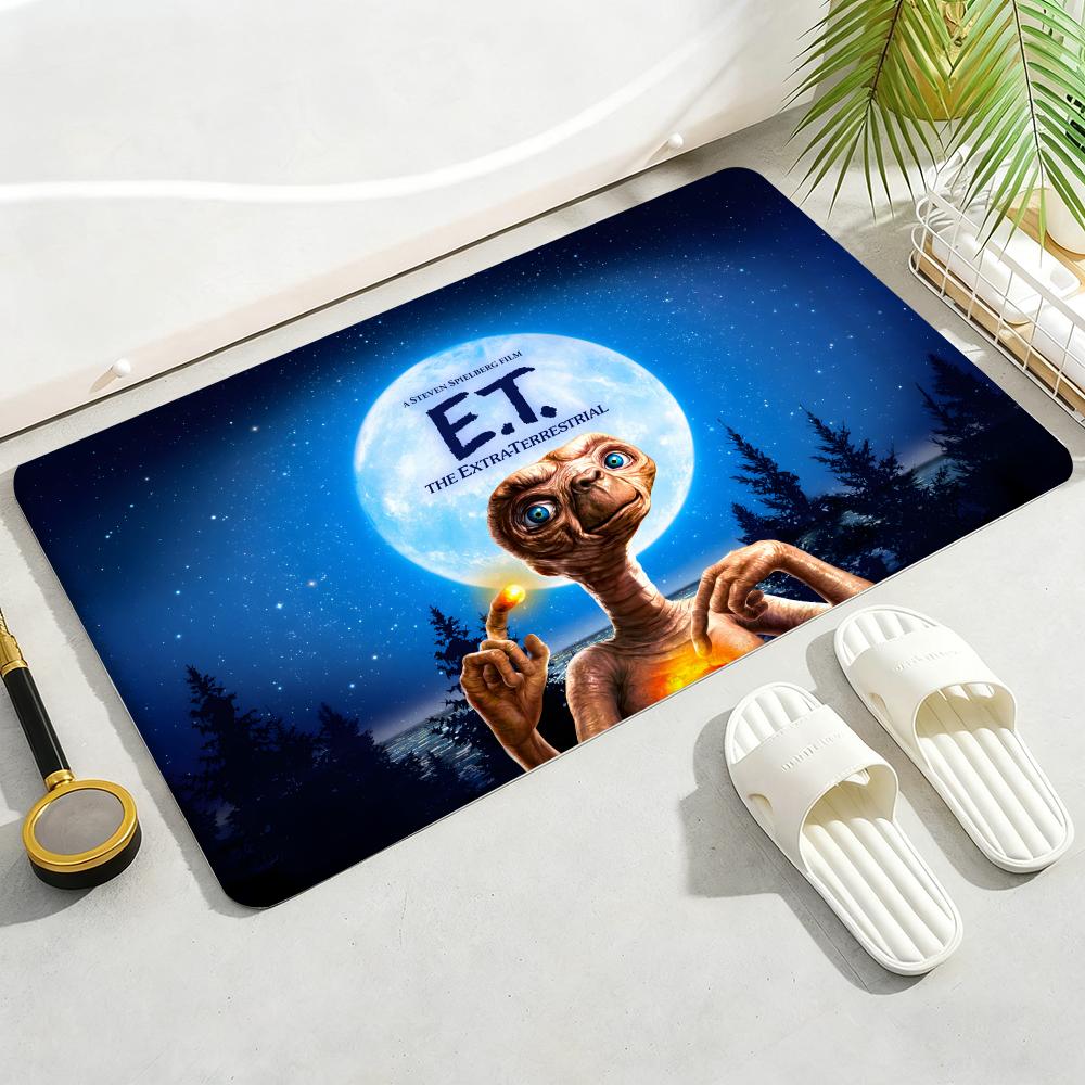 

E.T. the Extra-Terrestrial Movie Floor Mat Soft Thickened Flannel Door Mat Non-Slip Living Room Rug Home Decor 40x60cm