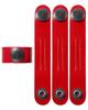Backpack String Genuine Leather Excess String Buckle Clip String Fixing Band Fastener String Clip of Tie-Up Tie-Up Tie-Up (Set 4, Red)