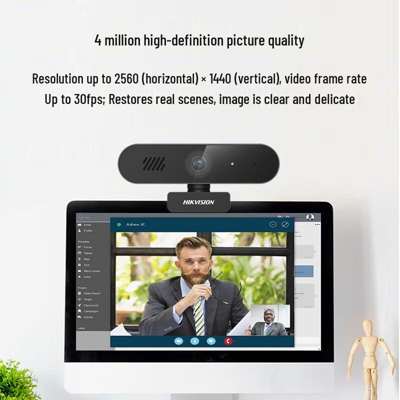 Hikvision E14S 4MP HD USB Webcam with Mic & Speaker