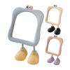 Desk Mirror with Standing Legs Square Frame with Eyes Desktop