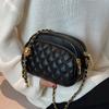 Chic Versatile Chain Shoulder Bag for Women Small Square Bag Textured Niche Monochromatic Crossbody Bag Women's Bag
