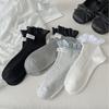 Lolita Lace Women's Socks Solid Color Letter Fabric Label Short Socks Spring and Summer Versatile Fairy Pure Cotton Socks