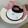 Delicate and sweet new big-brimmed empty-top sun hat summer women's UV protection and sun protection bow straw hat