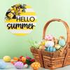 Yousheng Lemon Welcome Door Sign for Front Door, Hello Summer Wooden Hanging Sign, Farmhouse Rustic Round Wall Plaque for Entryway, Kitchen, Patio,