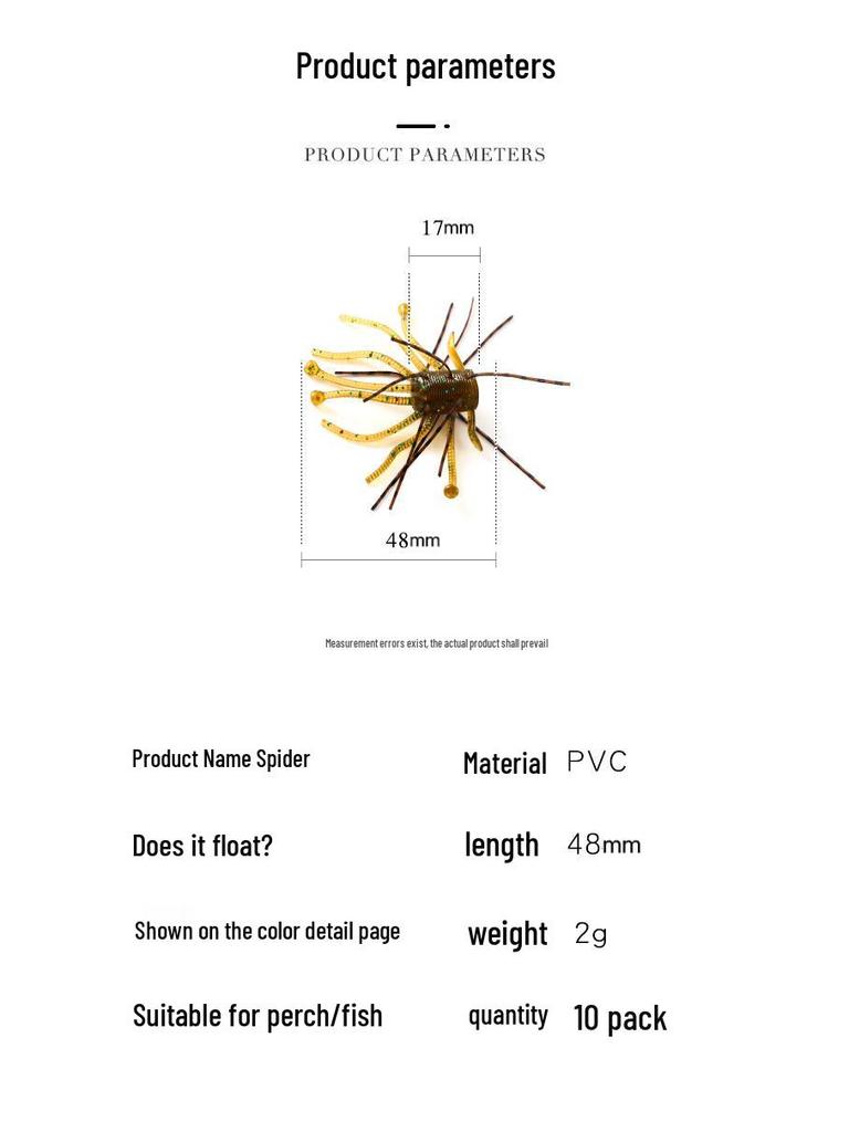 Revised Product Name: Lead-Free Slow-Sinking Black Spider Soft Lure for Sea Fishing