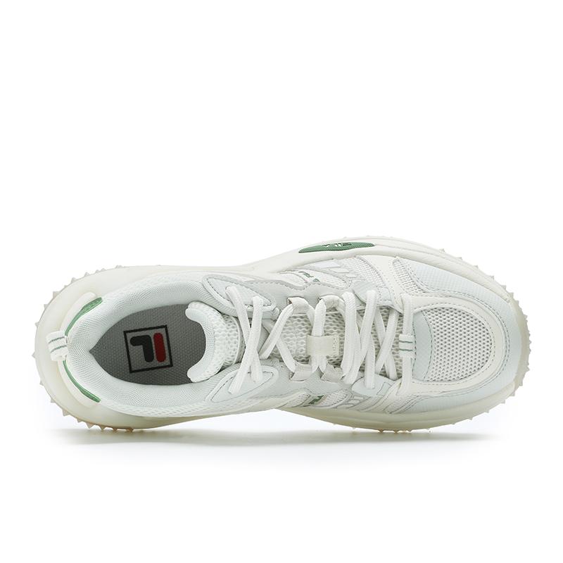 Fila Sofia 3 Fishbone Shoes Comfortable Versatile Wear-Resistant Low-Top Casual Shoes Women Sneaker White Green F12W431107FSF