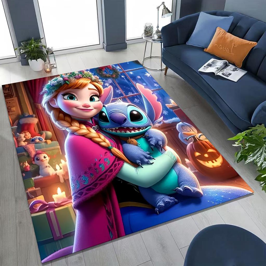 27 Style Stitch 2 Monster Cartoon  Rug for Bedroom Living Room Sofa Home Doormat Decor,Larger Kids Play Non-slip Floor Mat