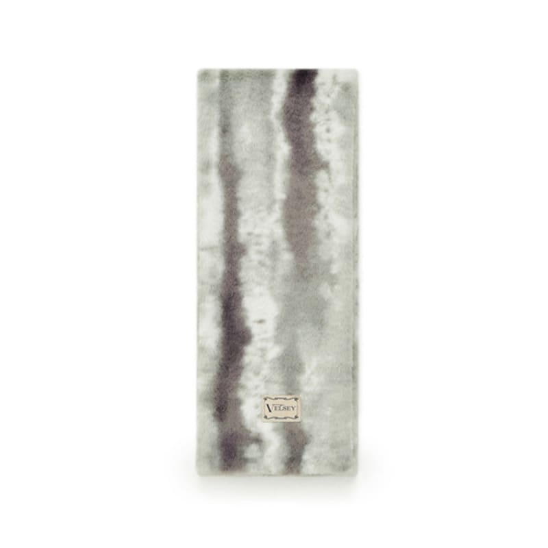 Velsey Fake Fur Tie-Dye Muffler [GREY]