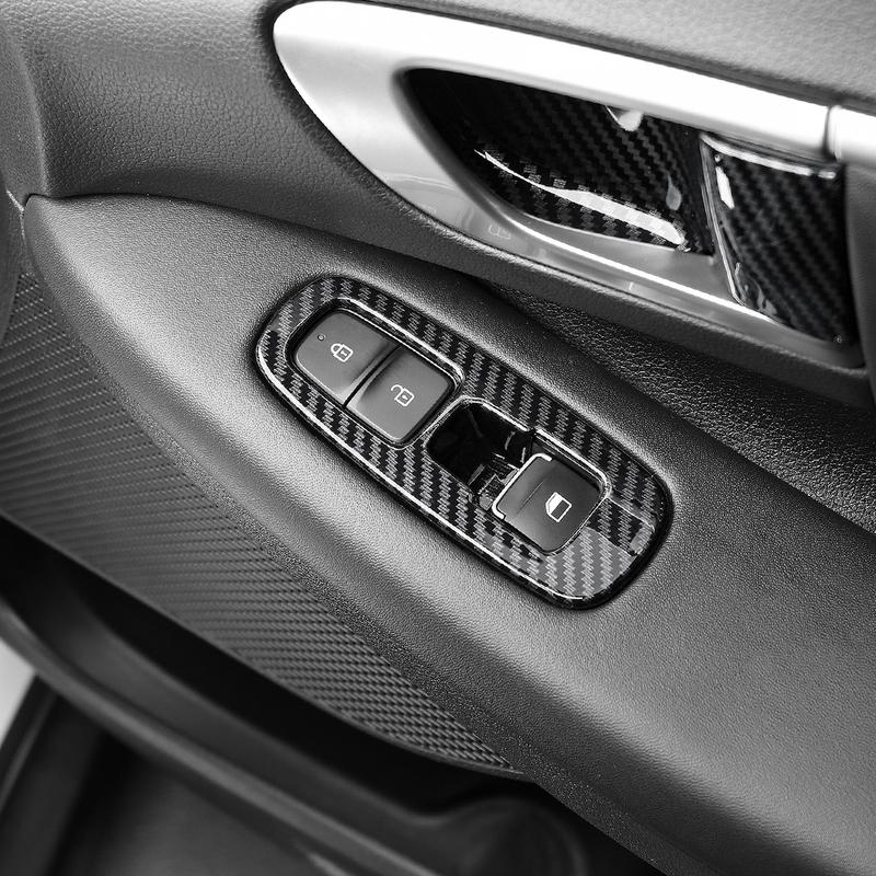 For Hyundai Sonata 2025 2026 Car Tuning Carbon Fiber ABS Car Armrest Window Button Cover Door Panel Trim Accessories LHD