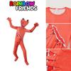 Roblox Rainbow Friends Orange Jumpsuit Kostüm für Kinder mit atmungsaktivem Polyesterstoff