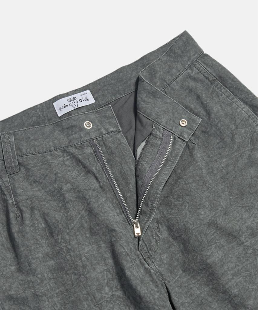 FIDO DIDO Vintage Washing Cargo Bermuda Pants Charcoal