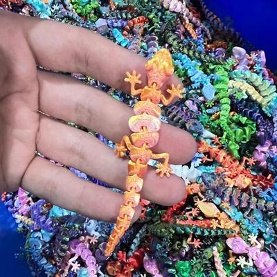10/20Pcs Creative Joints Movable Home Scene Decoration 3D Printed Mini Lizard Figurines Animal Toys Christmas Gift For Kid